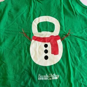 Barcode Clothing Frosty Kettlebell Tank Top Green M
